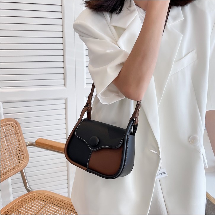 Túi xách nữ đeo chéo chất da dày 2mm cao cấp thiết kế miếng vá dễ thương Capucha T190