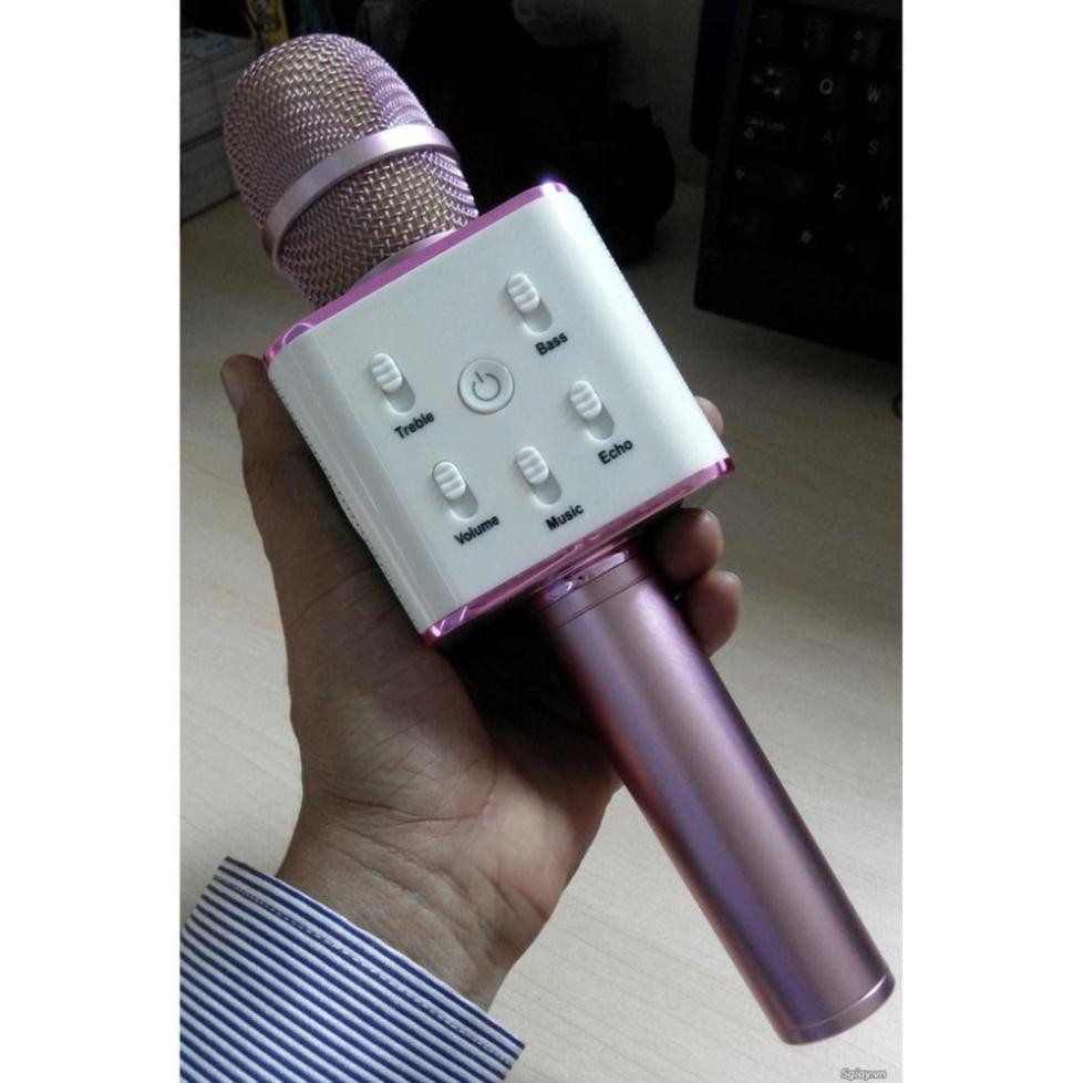 Micro karaoke Q7 kèm loa bluetooth chuyên dành cho điện thoại, máy tính bảng