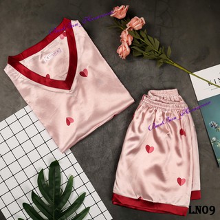 Đồ mặc nhà lụa ngắn - bunbun homewear - set ln09