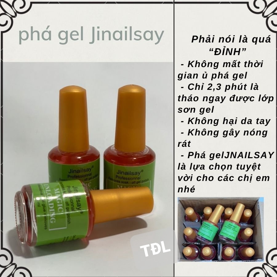 Nước phá gel Jnailsay siêu thần tốc chính hãng chuyên dụng cho dân làm móng