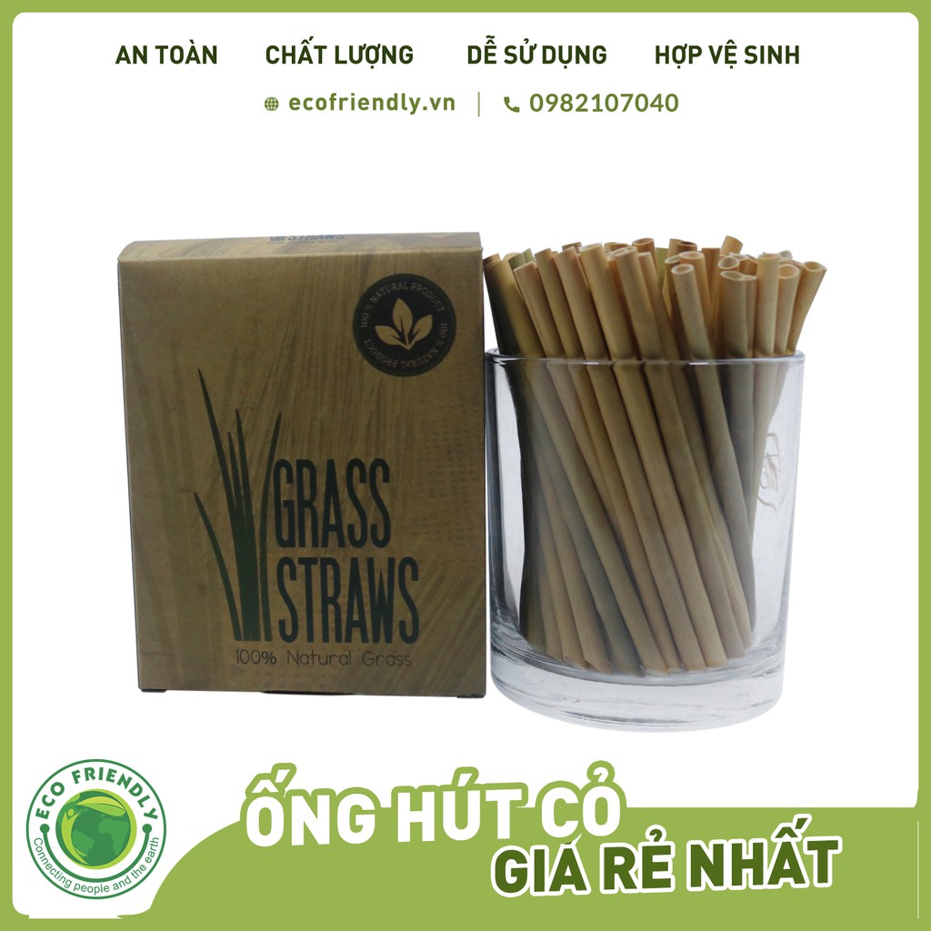 [Tặng không bán] Ống hút cỏ bàng (Grass straws) Túi 5 ống dài 11 cm - Hàng xuất khẩu đi Mỹ - Dùng được cho tất cả các