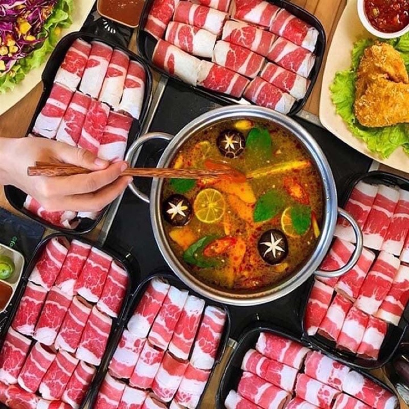 [HOẢ TỐC SG] Ba chỉ bò Mỹ tươi ngon chất lượng nhúng lẩu nướng 500g