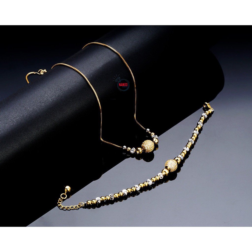 Vòng Tay Lắc Tay Bi 2 Màu L275 Namoo Jewelry Hàng Xi Kim Cao Cấp