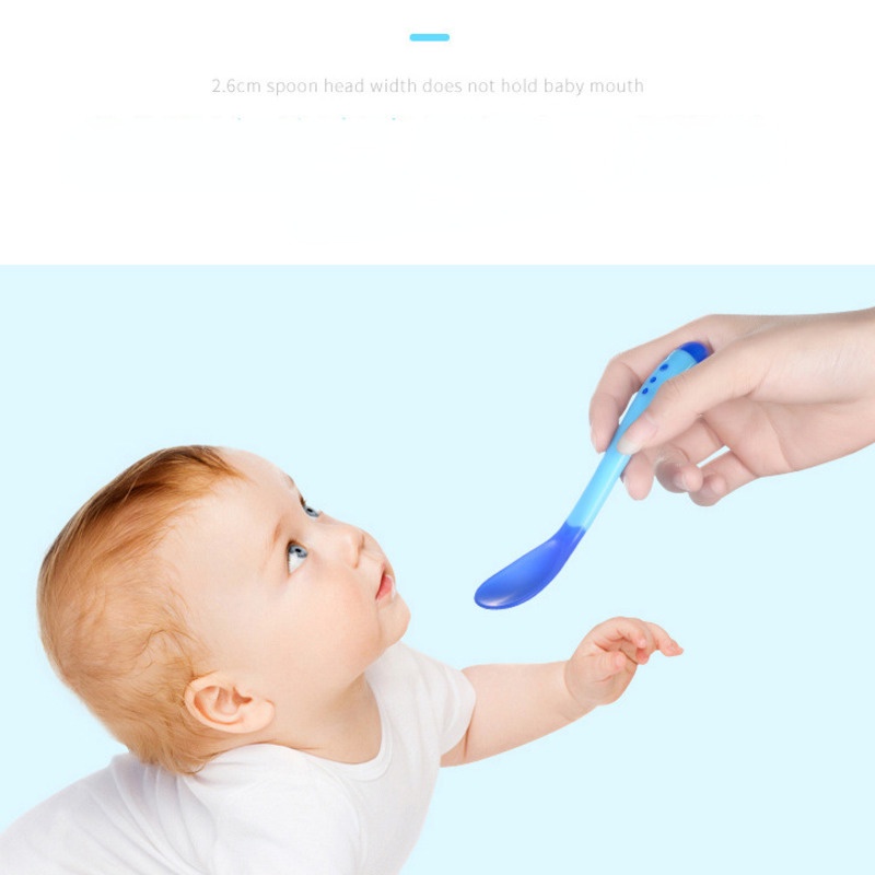 Muỗng Ăn Dặm Bằng Silicon Mềm Chịu Nhiệt Độ Cao Chống Bỏng Cho Bé Sơ Sinh