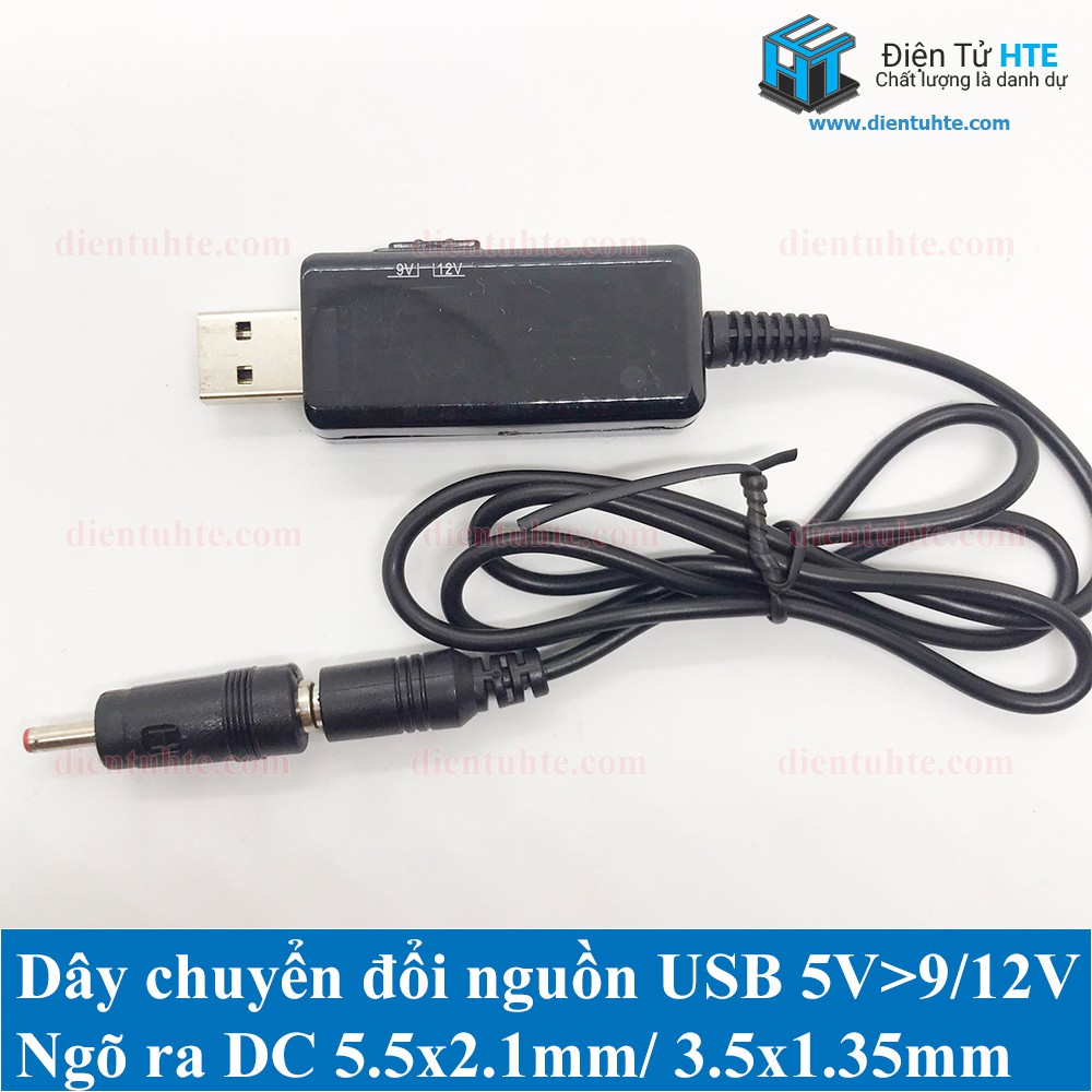 Dây chuyển đổi nguồn USB 5V sang 9V 12V loại tốt KWS-912V [HTE Quy Nhơn CN2]