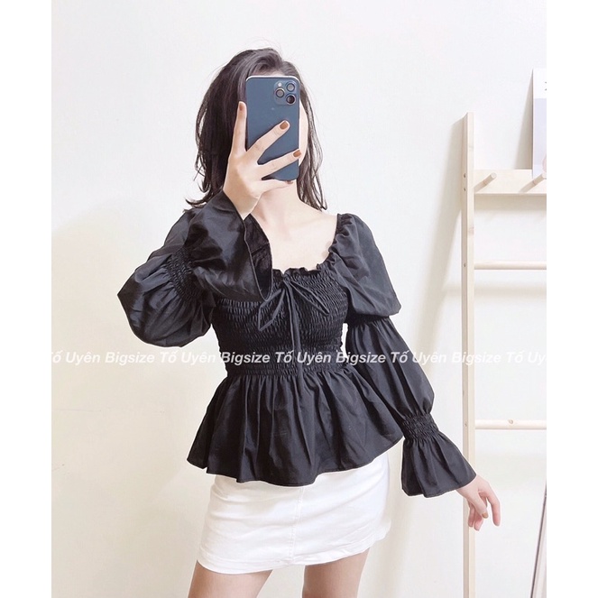 Áo Kiểu Bản Chun Tiểu Thư Phù Hợp Các Nàng Chubby