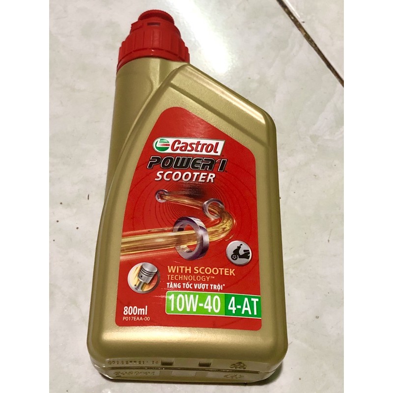 Nhớt Castrol power 1 10W40 loại 800ml xe tay ga