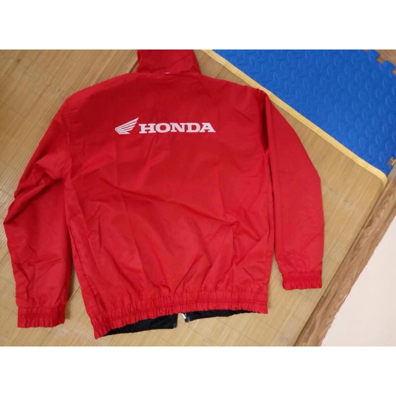 Áo khoác gió 2 mặt honda đỏ đen và yamaha xanh đen