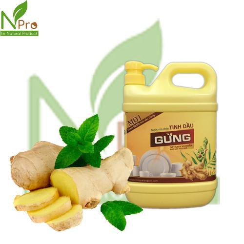 Nước Rửa Chén Bát Tinh Dầu Gừng - Can 1,8l