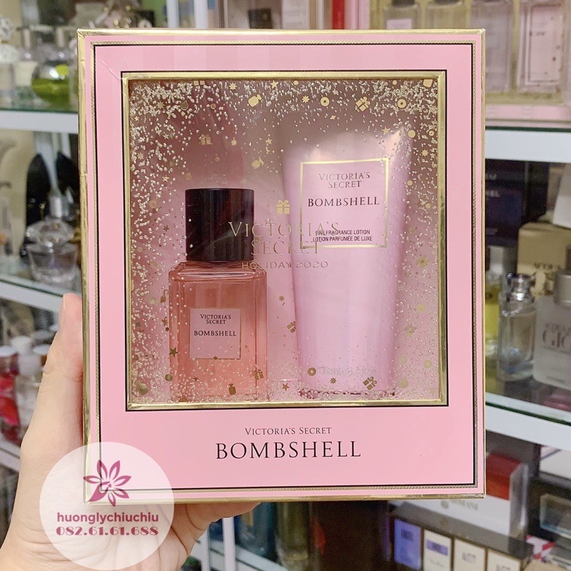 Set xịt thơm và dưỡng thể Victoria’s Secret 75ml Bombshell, Tease, Love, Very Sexy,Bombshell Seduction(body mist+lotion)