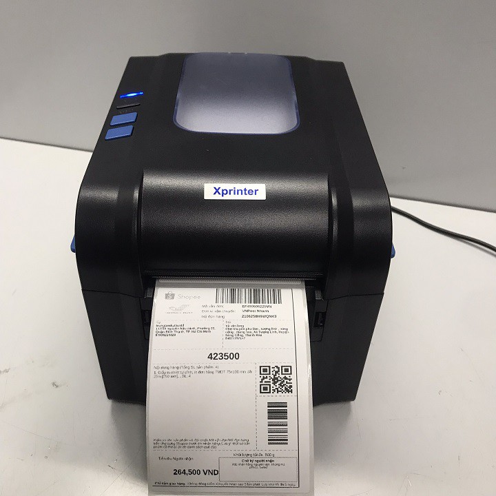 Máy in tem, in mã vận đơn, in đơn hàng khổ a7&amp; a6 Xprinter XP-420B