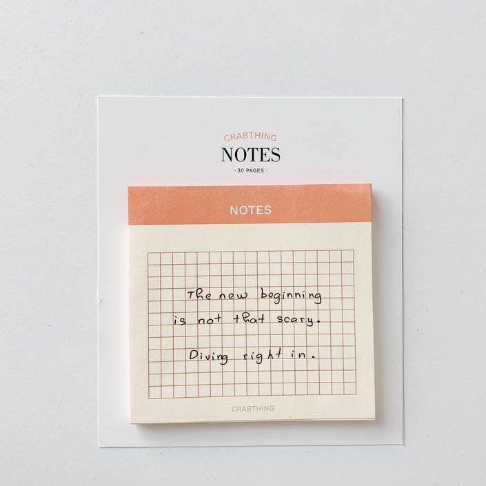Giấy note ghi chú kẻ ô vuông - Crabit Grid Notepad - 30 tờ