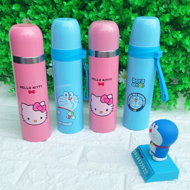 Bình giữ nhiệt cao cấp Hello Kitty Doremon Doraemon