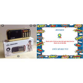 Loa usb/thẻ nhớ Craven Cr836s, thẻ 8g, Danh sách in chọn bài