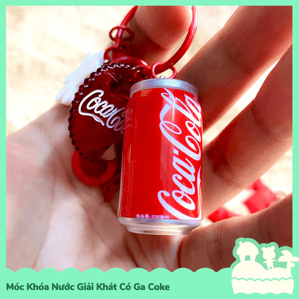 [Sẵn VN - NowShip] Móc Khóa Keychain Kiểu Dáng Nước Giải Khát Thức Uống Có Ga Coke