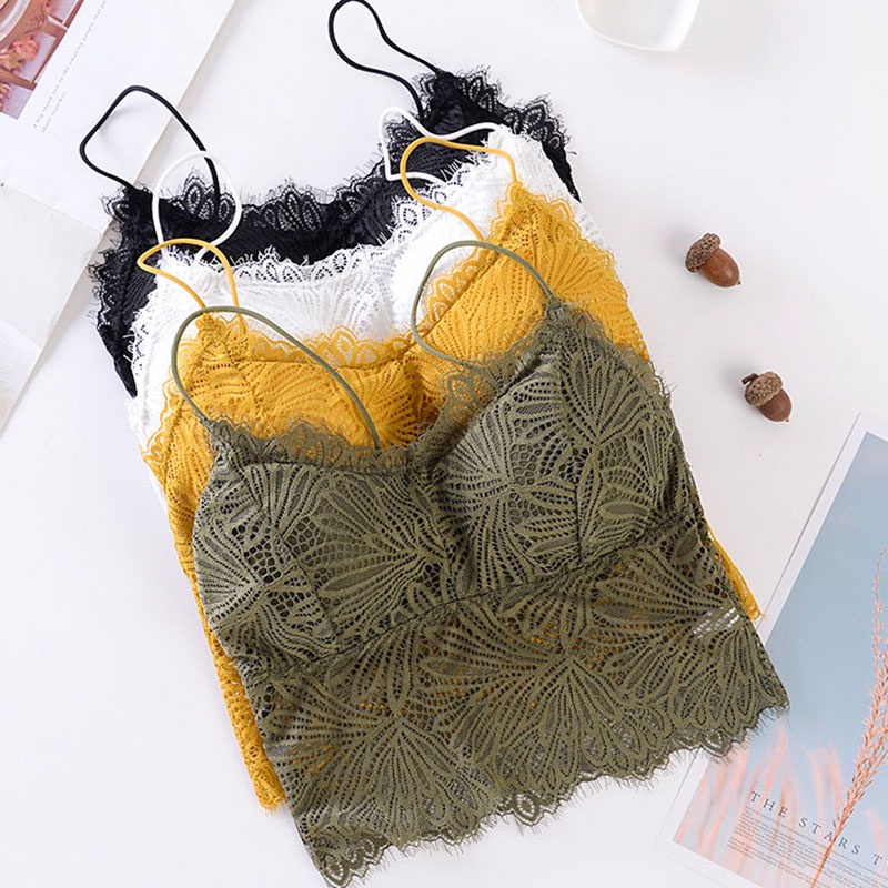 Thời Trang Áo Lót Ren Không Đường May Có Đệm Ngực Tháo Rời Được Phong Cách Nhật Bản Cho Nữ