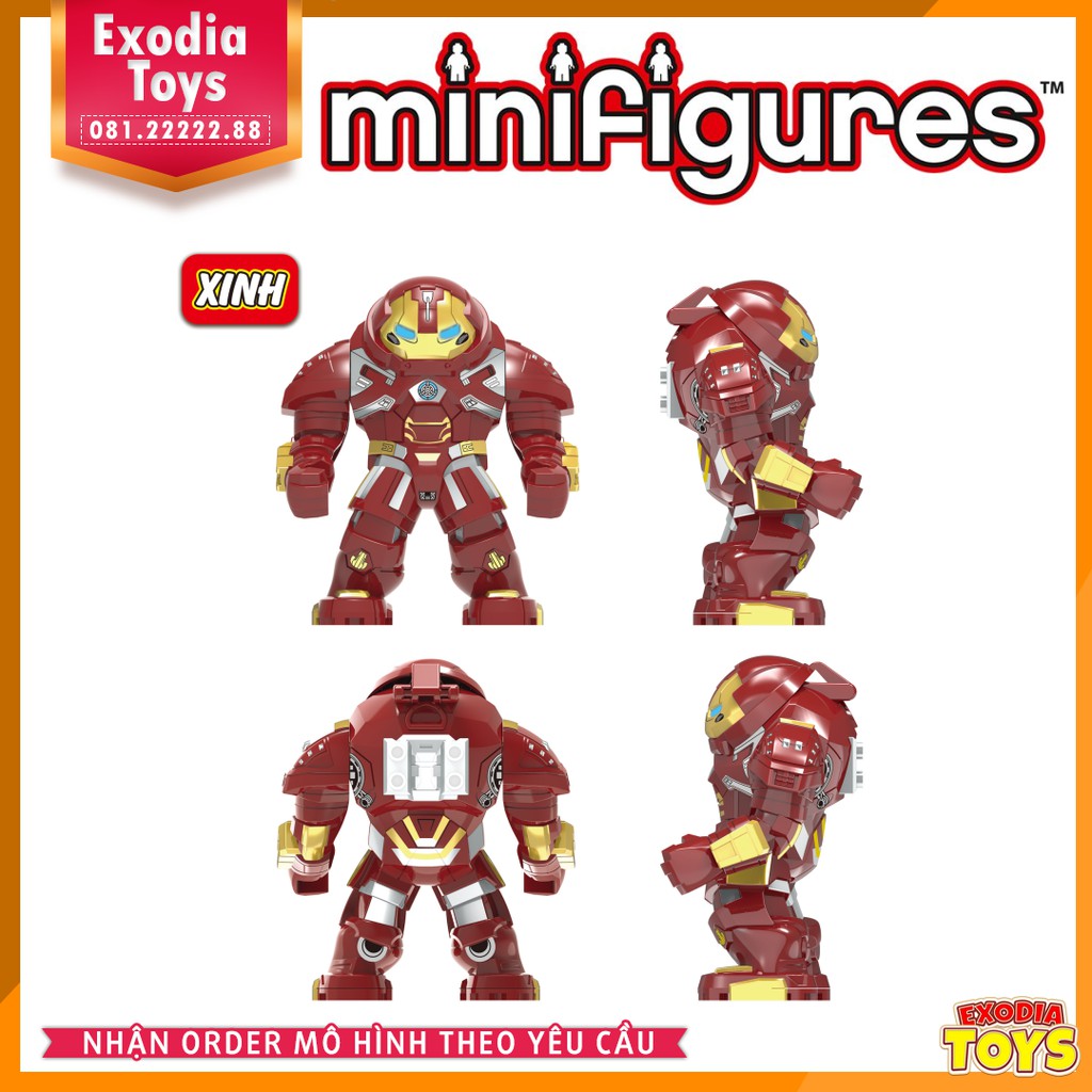 Xếp hình Bigfigure Người Sắt Iron Man Hulkbuster 2.0 - Đồ Chơi Lắp Ghép Sáng Tạo - X1158