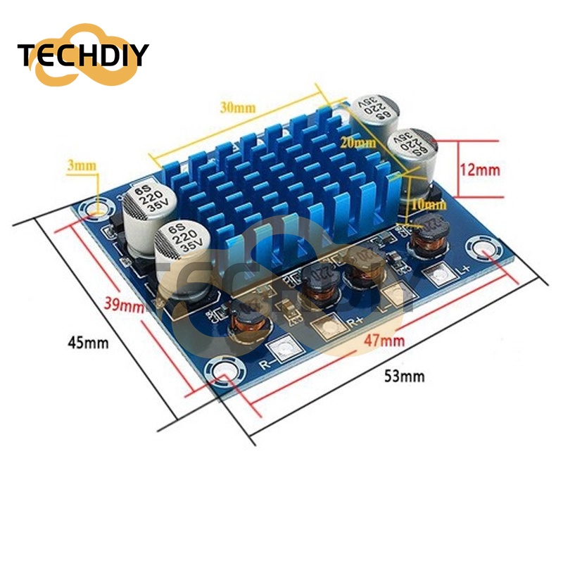 Bảng Mạch Khuếch Đại Âm Thanh Kỹ Thuật Số TPA3110 XH-A232 30W+30W 2.0 DC 8-26V 3A C6-001