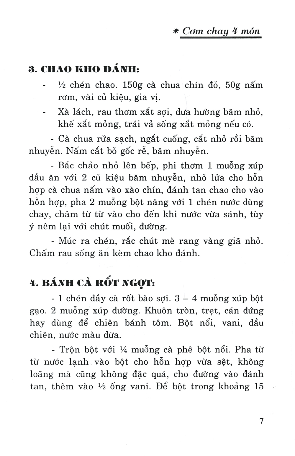 Sách Cơm Chay Bốn Món