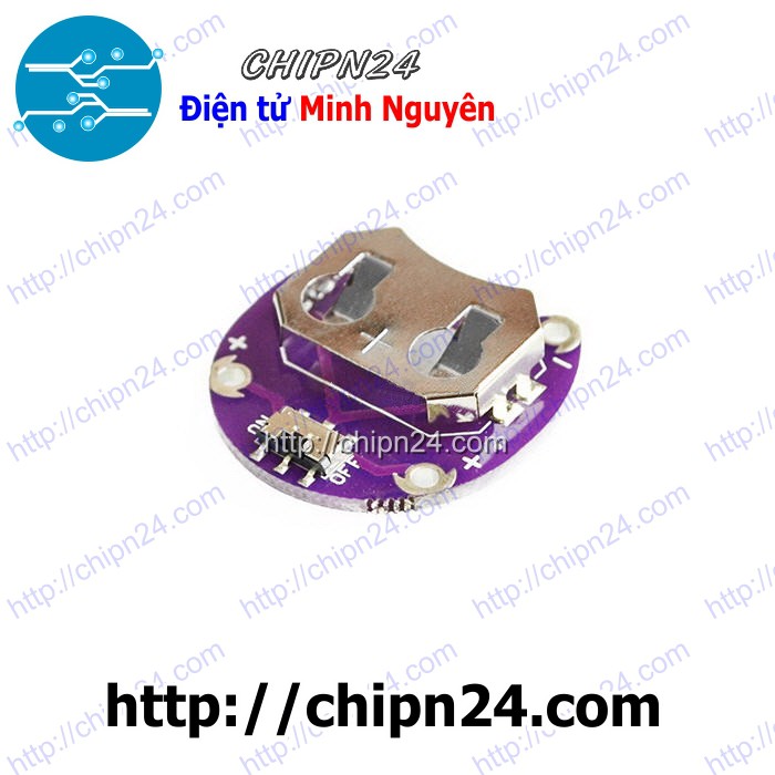 [2 CÁI] Đế Pin CR2032 có công tắc hàn mạch