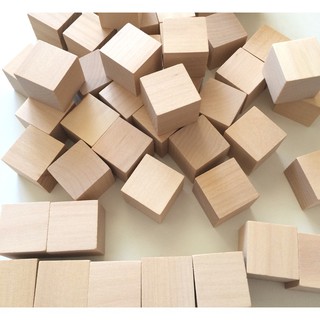 Khối gỗ vuông 5cm - cube 5cm (gỗ mộc)