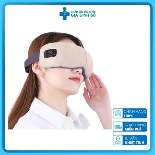 Máy Massage Mắt - Giảm Mỏi Mắt, Hỗ Trợ Lưu Thông Tuần Hoàn Máu, Xoa Bóp, Thư Giãn Giảm Thâm Quầng Vùng Mắt