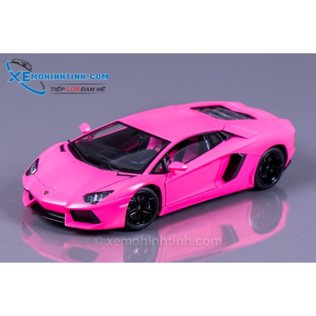 Xe Mô Hình Lamborghini Aventador Lp700 1:18 Welly-Fx (Hồng)