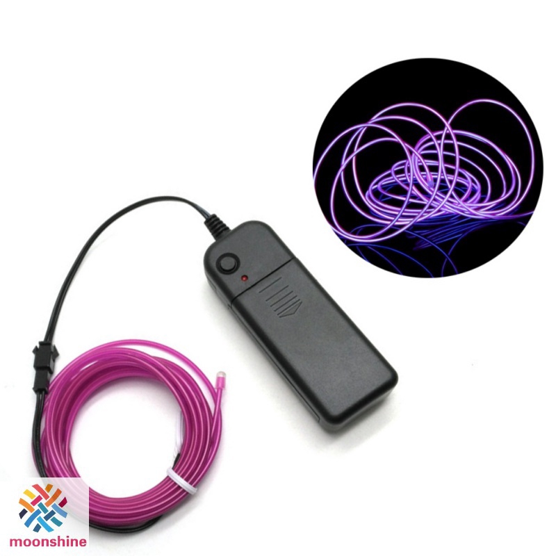 ❤PG❤ EL Wire Neon Glowing Light Battery Powered Waterproof LED Strips for Halloween Christmas