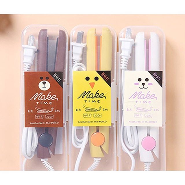 Máy duỗi tóc Make Time 20watt ( nhiều hình gấu nâu,vịt vàng,mèo,thỏ)
