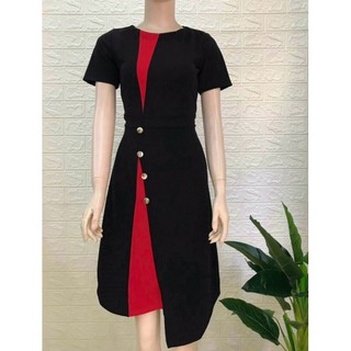 [Ảnh thật]🍒Đầm xoè đen phối đỏ S.MLXL