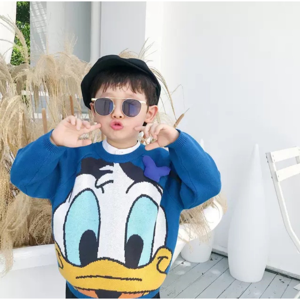 [HÀNG SIÊU ĐẸP] Áo len vịt Donan cho bé trai bé gái hàng Quảng Châu len mềm mịn siêu xinh