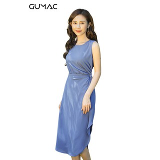 Đầm xoắn eo gumac da320_xanh