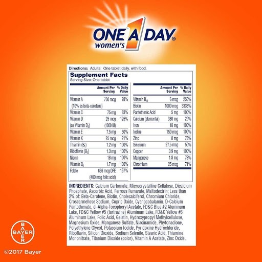 Date 2022 One A Day Women's Complete Multivitamin bổ sung Multivitamin và khoáng chất dành cho phụ nữ, Chai 300 viên | BigBuy360 - bigbuy360.vn