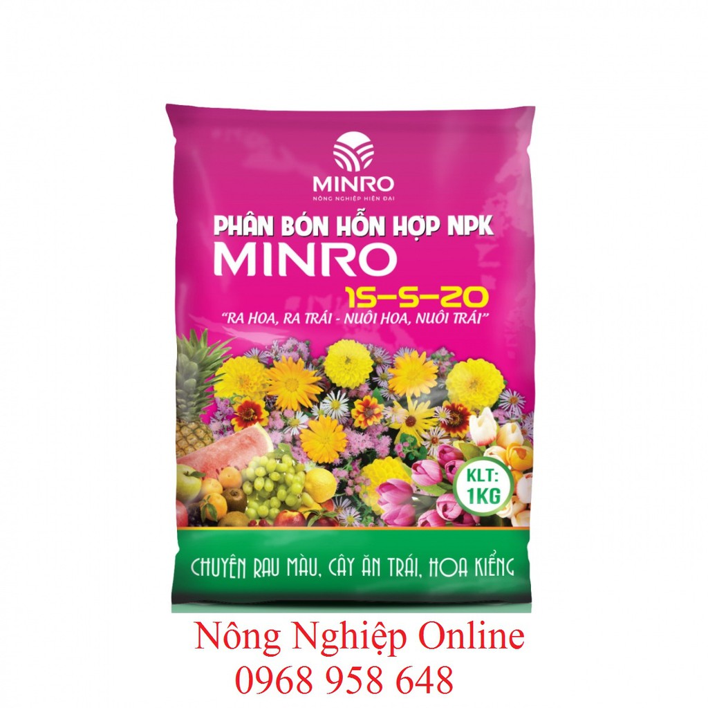 NPK MINRO 15-5-20 gói 1kg