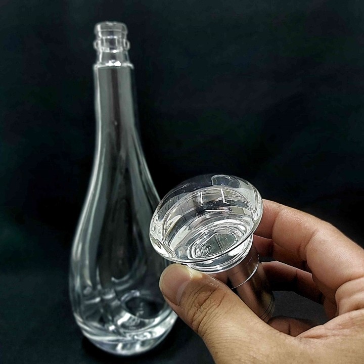 Chai Thủy Tinh Đựng Rượu 500ML mẫu giọt nước - nắp đặc hình nón bọc thiếc - Vỏ Chai Rượu Đẹp #chaithuytinhdungruou