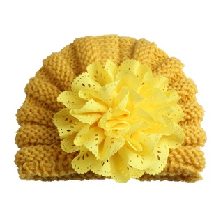 Mũ turban len thắt nút cho bé gái