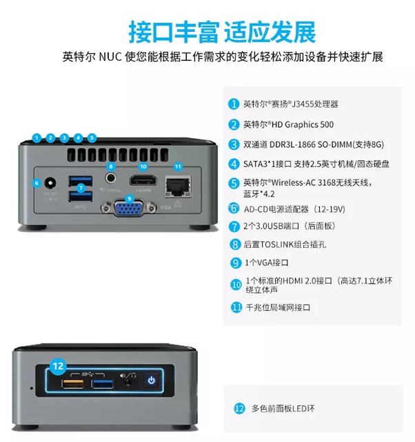 Intel NUC J3455, Ram 4G, SSD 120G, HDMI xem phim 4K | BigBuy360 - bigbuy360.vn