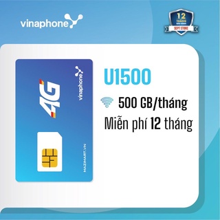 Sim 4G Vinaphone U1500 500Gb/tháng - Miễn phí 12 tháng