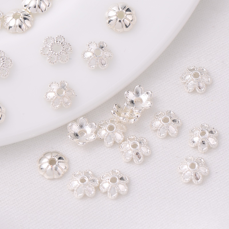 Vòng Tay/Giá Đỡ/Vòng Tay/Dây Chuyền Xỏ Hạt diy Bằng Đồng Mạ Bạc 10 Màu Tùy Chọn diy