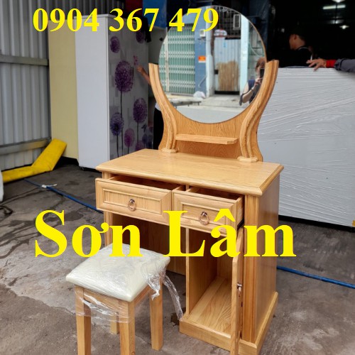 BỘ BÀN TRANG ĐIỂM GỖ SỒI CAO CẤP