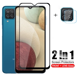 Kính cường lực 2 in1 cho samsung galaxy a71 a12 a42 5g camera sau ống kính bảo vệ phim cho samsung a42 a 42 5g bảo vệ màn hình mặt trước phim