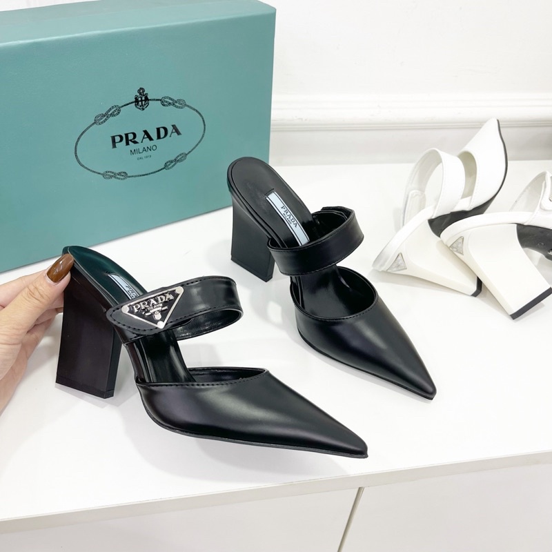Sục prada gót dẹt mũi nhọn fullbox