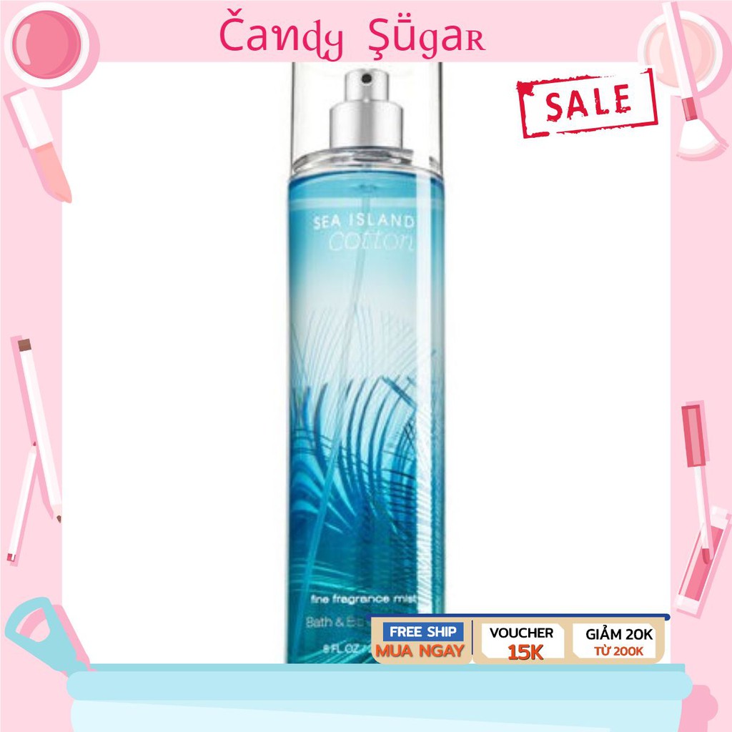 [Čaทɖყ  Şṻɡaʀ] Xịt Thơm Toàn Thân Bath And Body Works - SEA ISLAND COTTON 236ml NEW