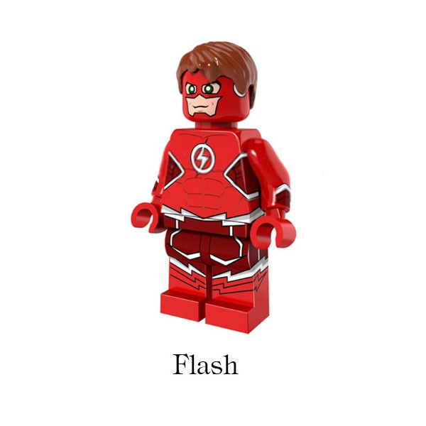 Minifigures nhân vật siêu anh hùng Punisher, Fantomex, Green Latein, Flash