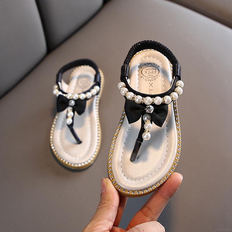 Sandal kẹp ngón kiểu dáng dễ thương chống trơn trượt cho bé gái