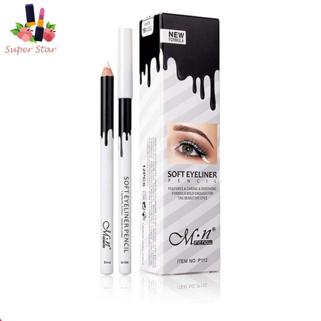 12pcs Professional Highlighter Pen Eyeliner Soft Strokes, Easy to Color Eyeshadow Pencil Silkworm