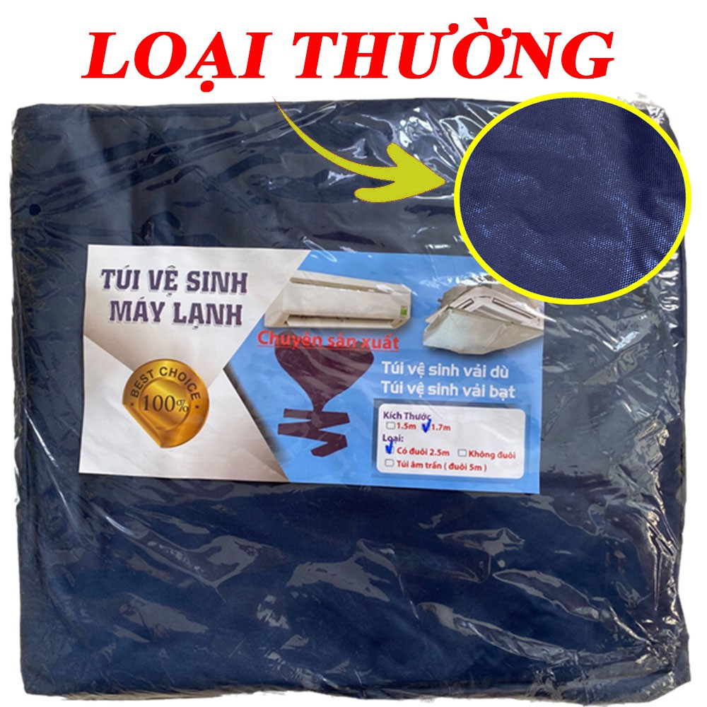 Túi vệ sinh máy lạnh treo tường âm trần vải dù chống thấm tổ ong cao cấp, áo vệ sinh máy lạnh chuyên nghiệp TD01