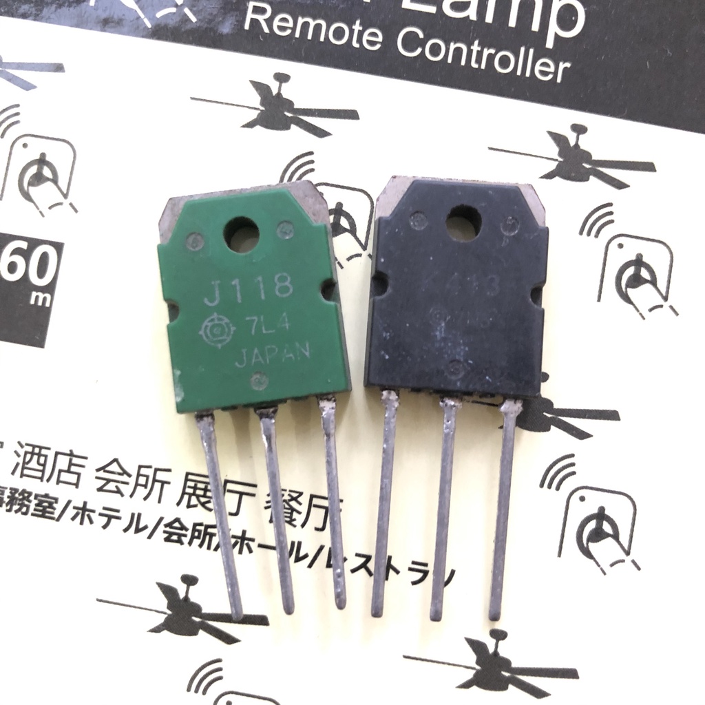 Cặp sò Amply K413-J118 bóc máy chính hãng.