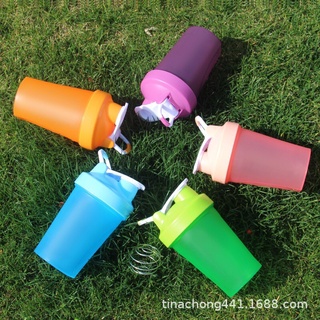 Bình nước, bình lắc, shaker thể thao, tập gym 500ml có quả lắc lò xo