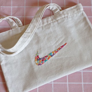 [CÓ SẴN]Túi tote thêu tay nhiều hoạ tiết (logo nike, adidas, xương rồng,…)